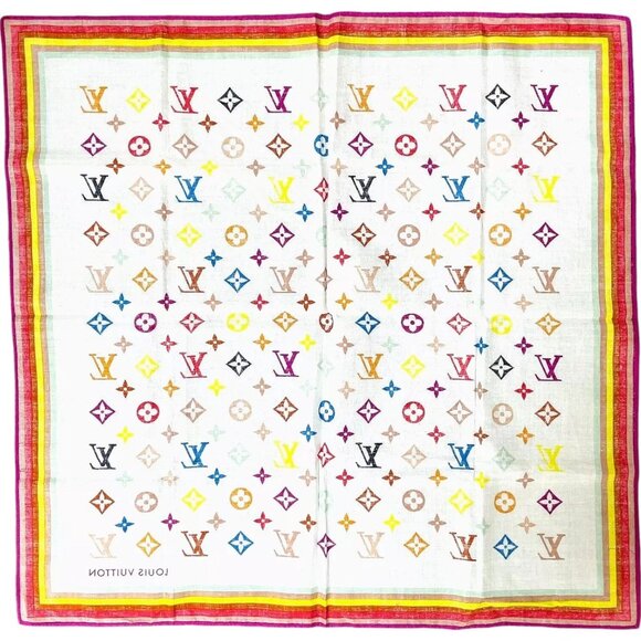 618294AS (S4) Louis Vuitton Scarf Monogram Multicolor w/Box - Picture 1 of 7